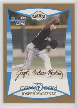 2008 Bowman - Prospects - Gold #BP60 - Joe Martinez