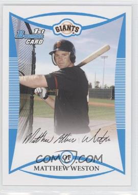 2008 Bowman - Prospects #BP30 - Matt Weston