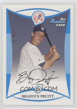 2008 Bowman - Prospects #BP72 - Braedyn Pruitt