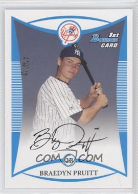 2008 Bowman - Prospects #BP72 - Braedyn Pruitt