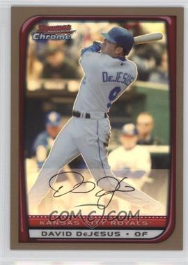 2008 Bowman Chrome - [Base] - Gold Refractor #2 - David DeJesus /50