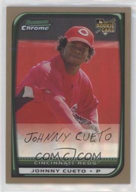 2008 Bowman Chrome - [Base] - Gold Refractor #217 - Johnny Cueto /50