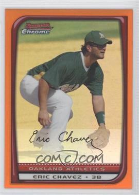 2008 Bowman Chrome - [Base] - Orange Refractor #54 - Eric Chavez /25