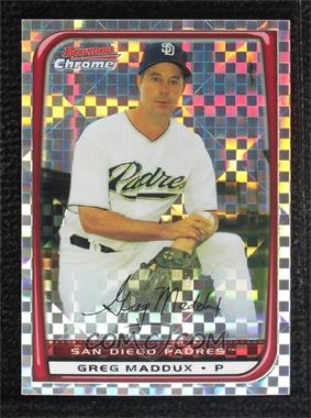 2008 Bowman Chrome - [Base] - X-Fractor #124 - Greg Maddux /250