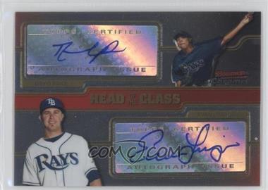 2008 Bowman Chrome - Head of the Class Autographs #HOC-LP - Evan Longoria, David Price /350