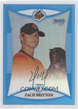 2008 Bowman Chrome - Prospects - Blue Refractor #BCP168 - Zach Britton /150