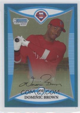 2008 Bowman Chrome - Prospects - Blue Refractor #BCP199 - Dominic Brown /150