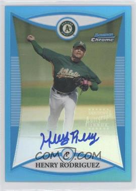 2008 Bowman Chrome - Prospects - Blue Refractor #BCP278 - Prospect Autographs - Henry Rodriguez /150