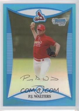 2008 Bowman Chrome - Prospects - Blue Refractor #BCP76 - P.J. Walters /150