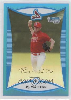 2008 Bowman Chrome - Prospects - Blue Refractor #BCP76 - P.J. Walters /150