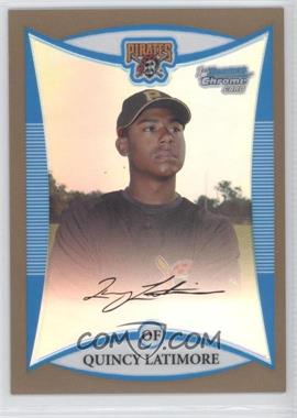 2008 Bowman Chrome - Prospects - Gold Refractor #BCP136 - Quincy Latimore /50