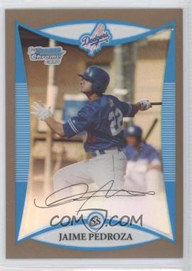 2008 Bowman Chrome - Prospects - Gold Refractor #BCP169 - Jaime Pedroza /50