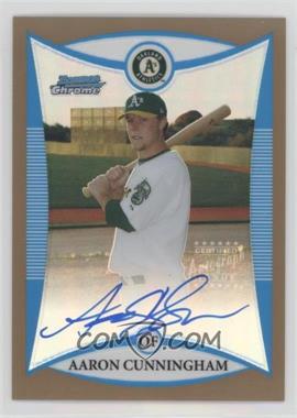 2008 Bowman Chrome - Prospects - Gold Refractor #BCP275 - Prospect Autographs - Aaron Cunningham /50