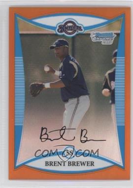 2008 Bowman Chrome - Prospects - Orange Refractor #BCP187 - Brent Brewer /25