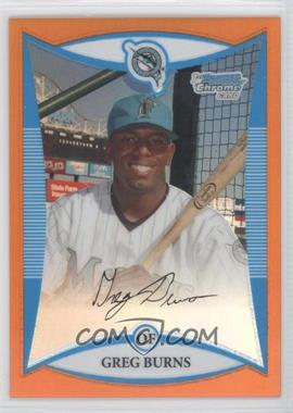 2008 Bowman Chrome - Prospects - Orange Refractor #BCP48 - Gregory Burns /25