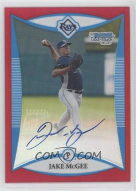 2008 Bowman Chrome - Prospects - Red Refractor #BCP274 - Prospect Autographs - Jake McGee /5