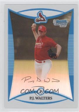 2008 Bowman Chrome - Prospects - Refractor #BCP76 - P.J. Walters /599