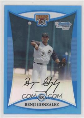 2008 Bowman Draft Picks & Prospects - Prospects - Chrome Blue Refractor #BDPP17 - Benji Gonzalez /99