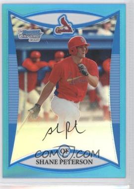 2008 Bowman Draft Picks & Prospects - Prospects - Chrome Blue Refractor #BDPP33 - Shane Peterson /99