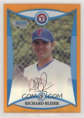 2008 Bowman Draft Picks & Prospects - Prospects - Chrome Orange Refractor #BDPP22 - Richard Bleier /25