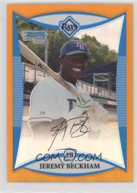 2008 Bowman Draft Picks & Prospects - Prospects - Chrome Orange Refractor #BDPP23 - Jeremy Beckham /25