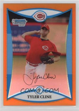 2008 Bowman Draft Picks & Prospects - Prospects - Chrome Orange Refractor #BDPP62 - Tyler Cline /25