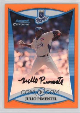 2008 Bowman Draft Picks & Prospects - Prospects - Chrome Orange Refractor #BDPP74 - Julio Pimentel /25