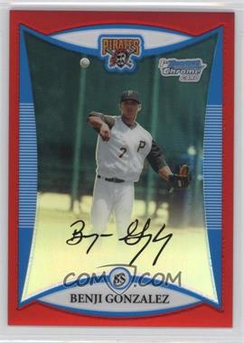 2008 Bowman Draft Picks & Prospects - Prospects - Chrome Red Refractor #BDPP17 - Benji Gonzalez /5