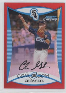 2008 Bowman Draft Picks & Prospects - Prospects - Chrome Red Refractor #BDPP81 - Chris Getz /5