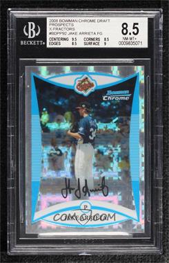 2008 Bowman Draft Picks & Prospects - Prospects - Chrome X-Fractor #BDPP92 - Jake Arrieta /199 [BGS 8.5 NM‑MT+]