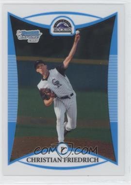 2008 Bowman Draft Picks & Prospects - Prospects - Chrome #BDPP31 - Christian Friedrich