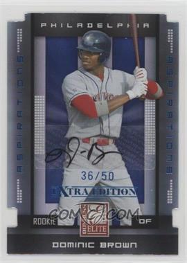 2008 Donruss Elite Extra Edition - [Base] - Aspirations Die-Cut Autographs #121 - Dominic Brown /50 [EX to NM]