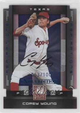 2008 Donruss Elite Extra Edition - [Base] - Aspirations Die-Cut Autographs #26 - Corey Young /100