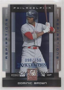 2008 Donruss Elite Extra Edition - [Base] - Aspirations Die-Cut #121 - Dominic Brown /150