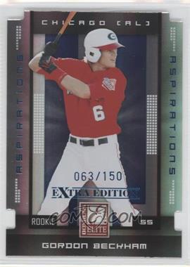 2008 Donruss Elite Extra Edition - [Base] - Aspirations Die-Cut #123 - Gordon Beckham /150