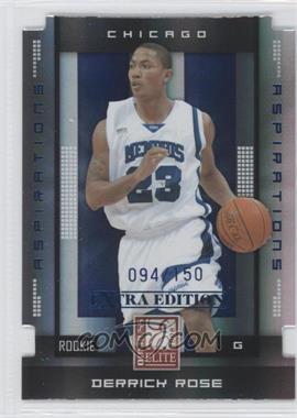 2008 Donruss Elite Extra Edition - [Base] - Aspirations Die-Cut #198 - Derrick Rose /150