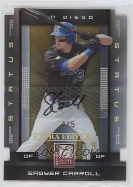 2008 Donruss Elite Extra Edition - [Base] - Status Gold Die-Cut Autographs #86 - Sawyer Carroll /5