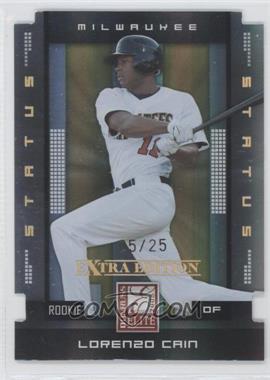 2008 Donruss Elite Extra Edition - [Base] - Status Gold Die-Cut #144 - Lorenzo Cain /25