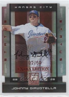 2008 Donruss Elite Extra Edition - [Base] - Status Red Die-Cut Autographs #53 - Johnny Giavotella /50