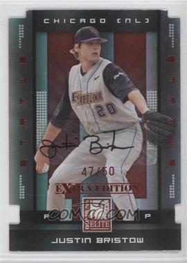 2008 Donruss Elite Extra Edition - [Base] - Status Red Die-Cut Autographs #61 - Justin Bristow /50