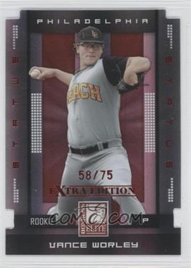 2008 Donruss Elite Extra Edition - [Base] - Status Red Die-Cut #176 - Vance Worley /75