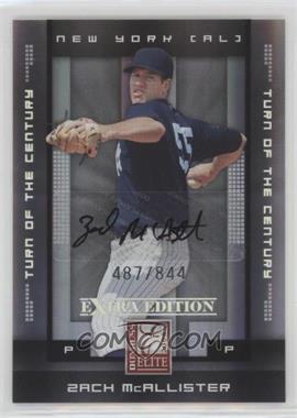 2008 Donruss Elite Extra Edition - [Base] - Turn of the Century Autographs #98 - Zach McAllister /844