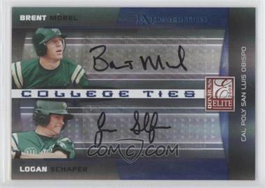 2008 Donruss Elite Extra Edition - College Ties - Autographs #CTC-27 - Brent Morel, Logan Schafer /25