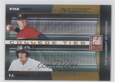 2008 Donruss Elite Extra Edition - College Ties - Gold #CTC-2 - Ryan Perry, T.J. Steele /100