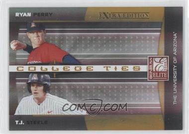 2008 Donruss Elite Extra Edition - College Ties - Gold #CTC-2 - Ryan Perry, T.J. Steele /100
