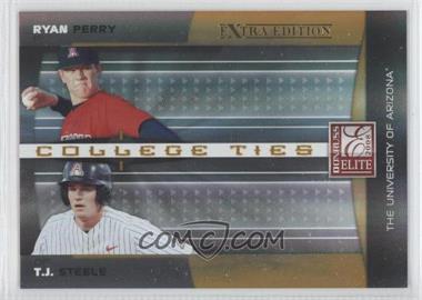 2008 Donruss Elite Extra Edition - College Ties - Gold #CTC-2 - Ryan Perry, T.J. Steele /100