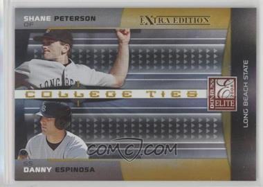 2008 Donruss Elite Extra Edition - College Ties - Gold #CTC-23 - Shane Peterson, Danny Espinosa /100