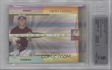 2008 Donruss Elite Extra Edition - College Ties - Gold #CTC-30 - Buster Posey, Tony Thomas /100 [BGS 9 MINT]