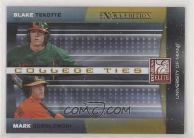 2008 Donruss Elite Extra Edition - College Ties - Gold #CTC-7 - Blake Tekotte, Mark Sobolewski /100