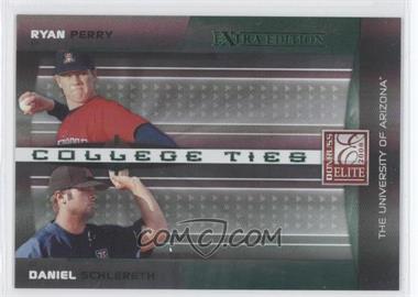 2008 Donruss Elite Extra Edition - College Ties - Green #CTC-4 - Ryan Perry, Daniel Schlereth /1500